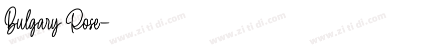 Bulgary Rose字体转换